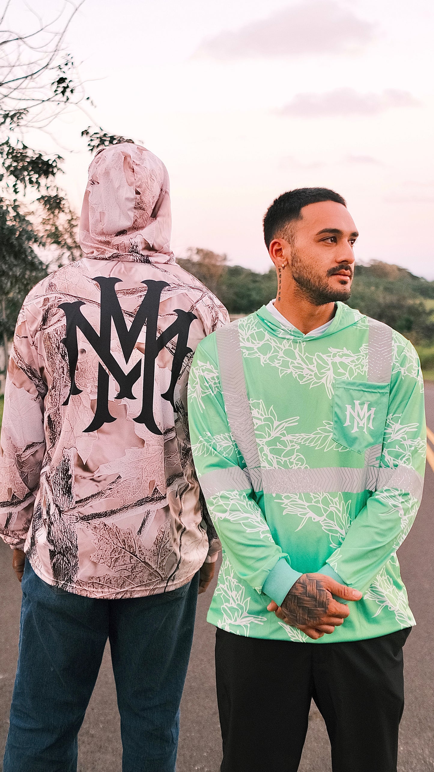 Lei Work Shirt - Green/White