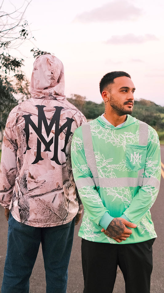 Lei Work Shirt - Green/White