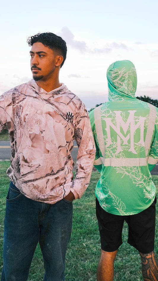 Lei Work Shirt - Green/White